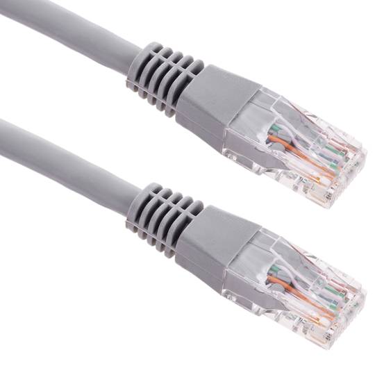 Kabel sieciowy Ethernet RJ45 LSHF UTP kategorii 6 szary 50 cm