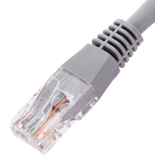 Kabel sieciowy Ethernet RJ45 LSHF UTP kategorii 6 szary 50 cm