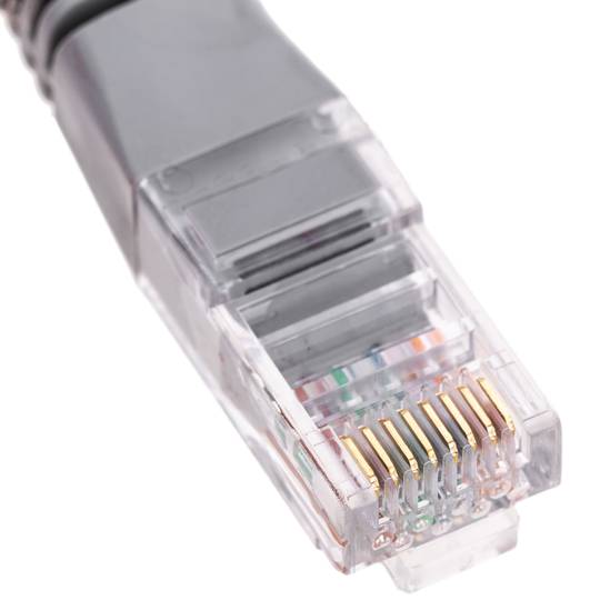 Ethernet netwerkkabel RJ45 LSHF UTP categorie 6 grijs 5 m