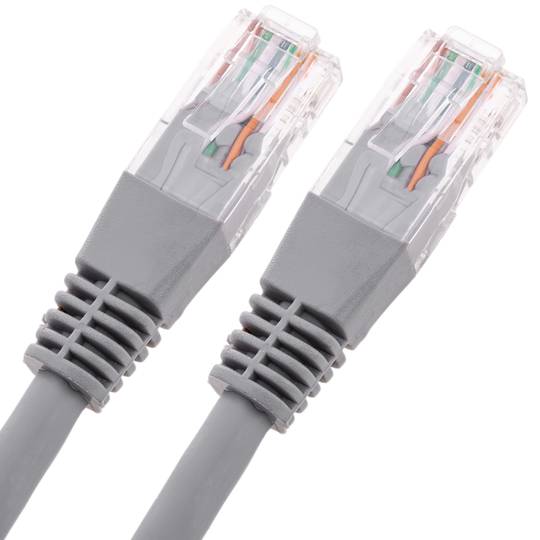 Ethernet netwerkkabel RJ45 LSHF UTP categorie 6 grijs 5 m
