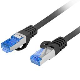 Lanberg 3m Cat6a Netzwerkkabel, S/FTP (S-STP), mit RJ-45 Steckern an beiden Enden PCF6A-10CC-0300-BK