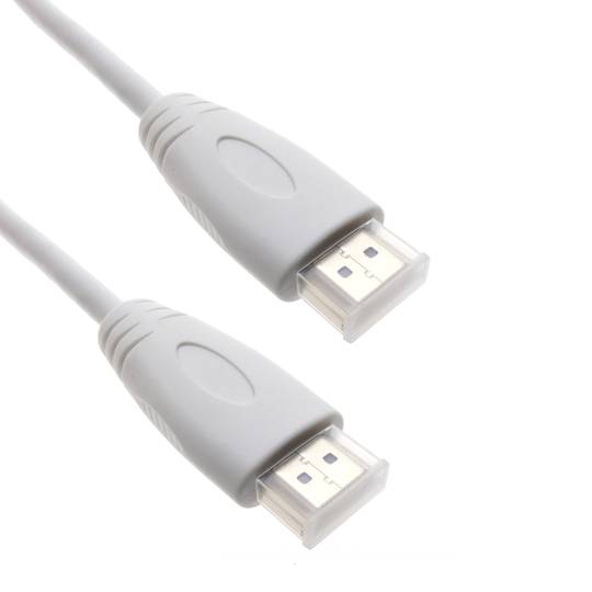 HDMI 1.4-Kabel mit Typ-A-Stecker auf Typ-A-Stecker, 5 m, weiß