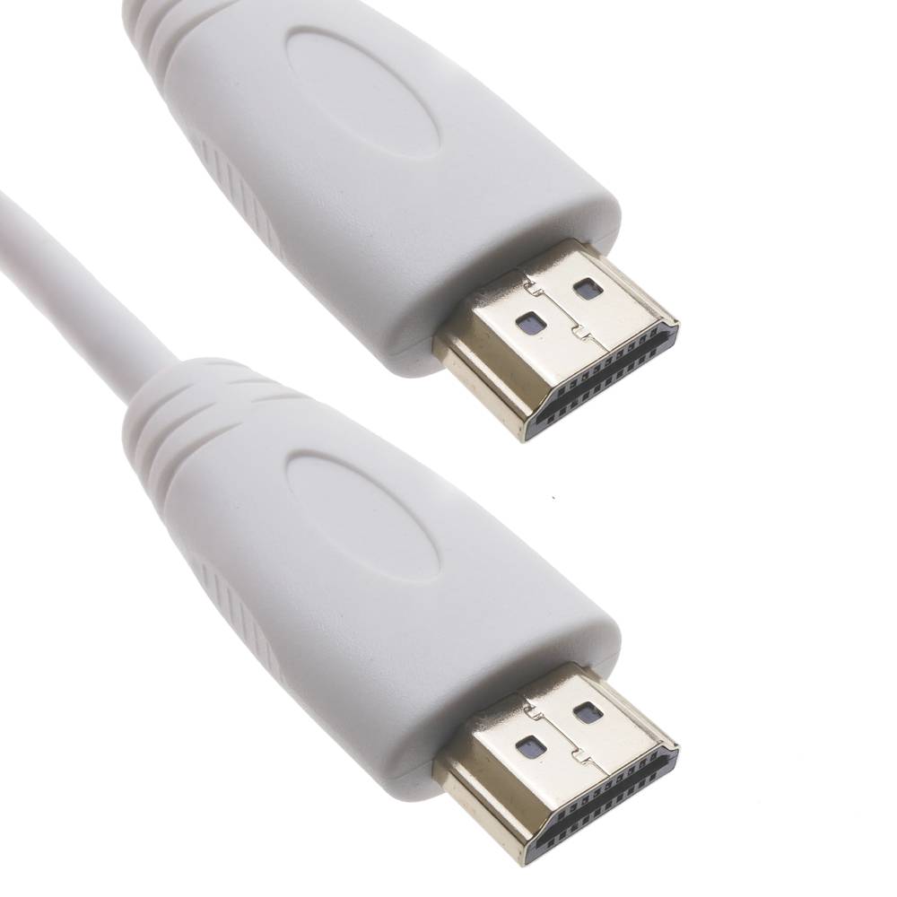 HDMI 1.4-Kabel mit Typ-A-Stecker auf Typ-A-Stecker, 5 m, weiß
