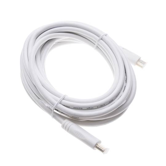 HDMI 1.4-Kabel mit Typ-A-Stecker auf Typ-A-Stecker, 5 m, weiß