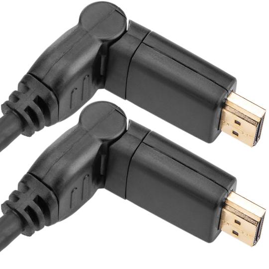 HDMI-A Stecker auf HDMI-A Stecker 1 m mit 180-Grad-Drehung