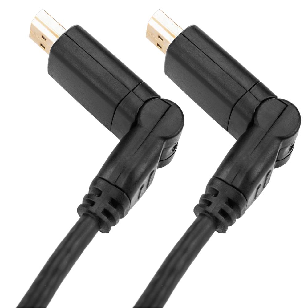 HDMI-A Stecker auf HDMI-A Stecker 1 m mit 180-Grad-Drehung