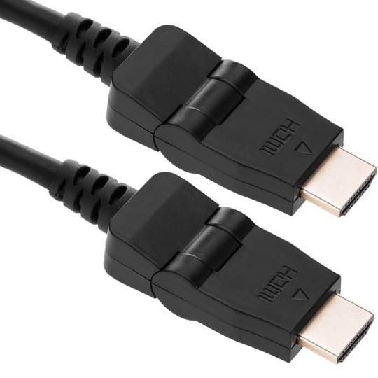 HDMI-A maschio a HDMI-A 2 m maschio con rotazione di 180 gradi