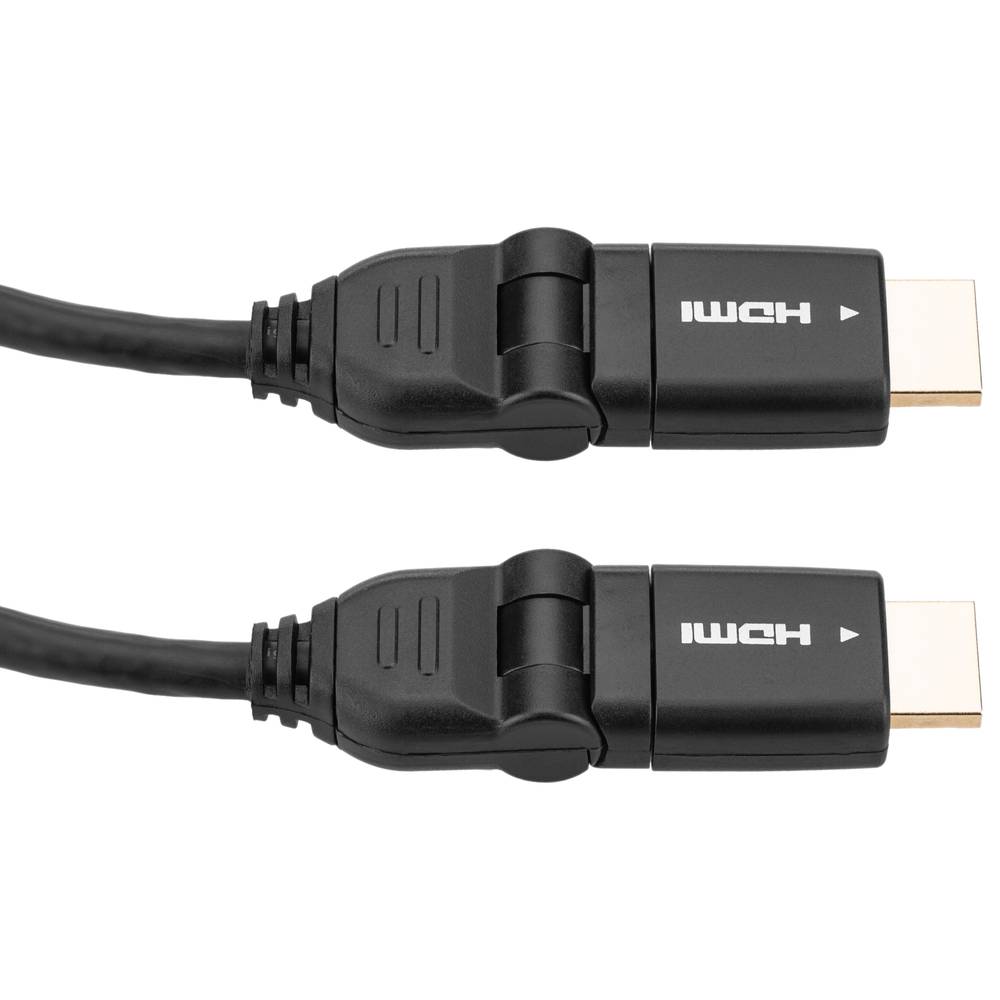 Kabel HDMI-A mannelijk naar HDMI-A mannelijk 3 m met 180 graden rotatie