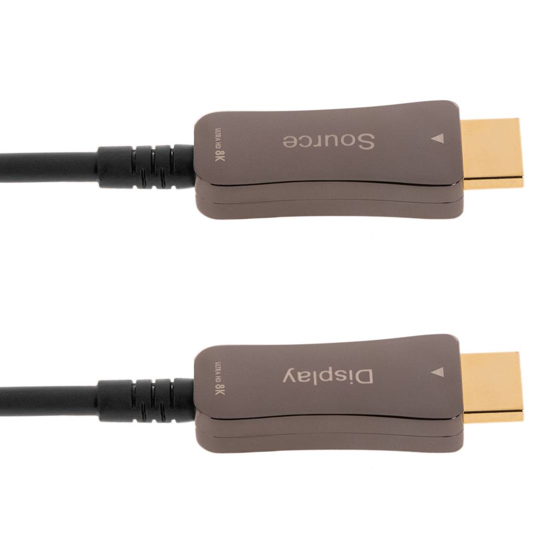 Cable de vídeo HDMI 2.0 mascle Ultra HD 4K actiu per fibra òptica de 15m