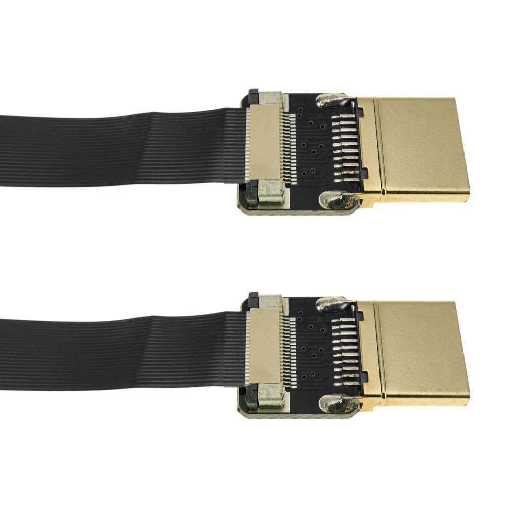 Cable vídeo HDMI plano FPV 20 cm A-macho a A-macho
