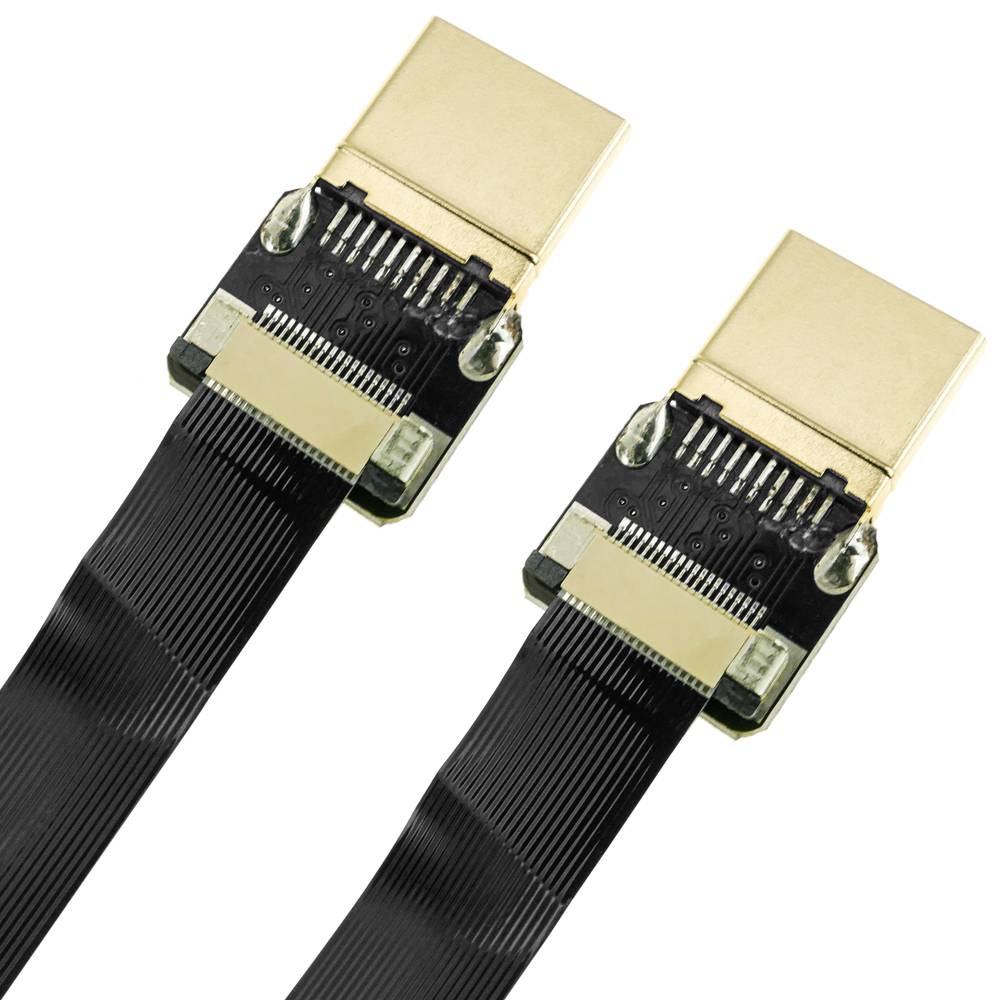 Cable vídeo HDMI plano FPV 20 cm A-macho a A-macho