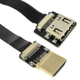 Cable vídeo HDMI plano FPV 20 cm A-macho a A-hembra