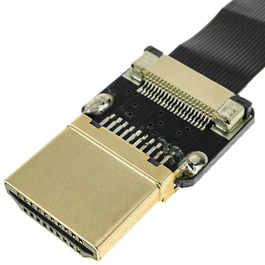Cable vídeo HDMI pla FPV 50 cm A-mascle a micro D-mascle