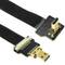 Cavo video piatto HDMI FPV 50 cm da micro D-maschio a micro D-maschio con angolo