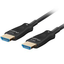 Kabel optyczny Lanberg HDMI V2.1 męski na męski 50 m czarny CA-HDMI-30FB-0500-BK