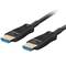 Lanberg HDMI V2.1 optisches Kabel Stecker auf Stecker 80 m schwarz CA-HDMI-30FB-0800-BK