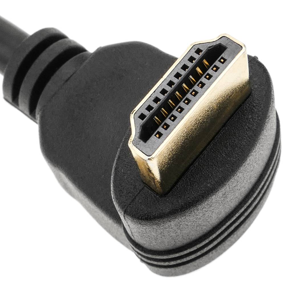 Super kątowy męski kabel HDMI 2.0 z kątem do Ultra HD 4K 1m
