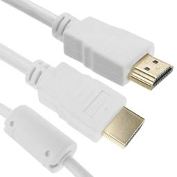 HDMI 2.0 Cable with type A male connector to type A male connector Ultra HD 4K 1m white