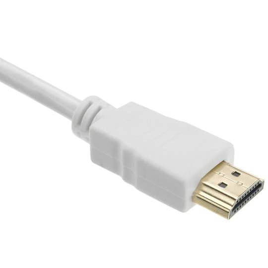 Cavo HDMI 2.0 con connettore maschio di tipo A a connettore maschio di tipo A Ultra HD 4K 1m bianco