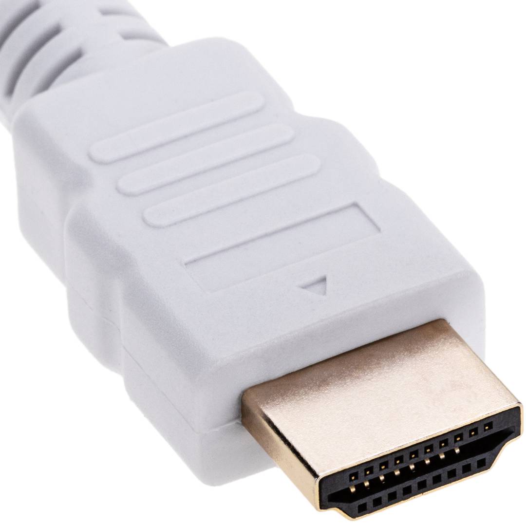Cavo HDMI 2.1 da connettore maschio tipo A a connettore maschio tipo A Ultra HD 4K 8K 1m bianco