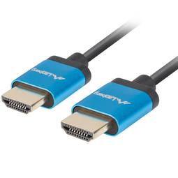 HDMI-A male 2.0 slim video cable 4K Lanberg 1m