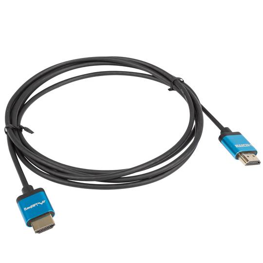 HDMI-A male 2.0 slim video cable 4K Lanberg 1m