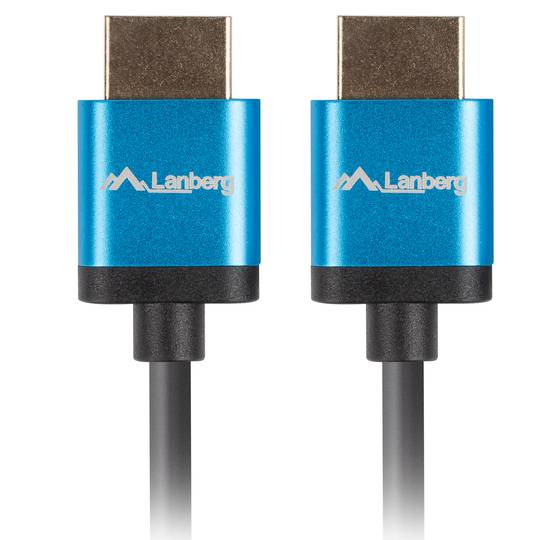 HDMI-A male 2.0 slim video cable 4K Lanberg 1m