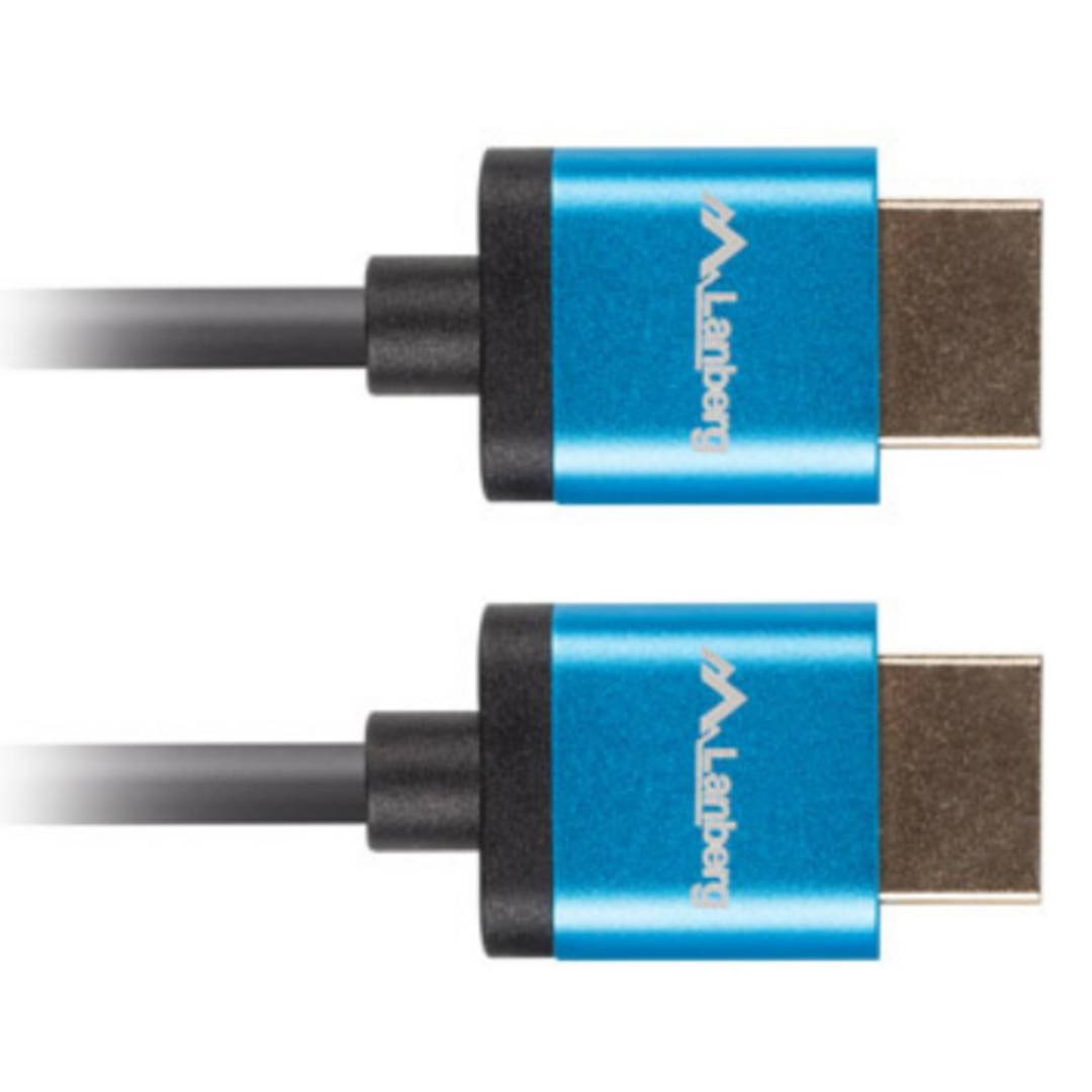 HDMI-A male 2.0 slim video cable 4K Lanberg 1m