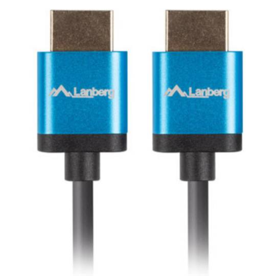 HDMI-A male 2.0 slim video cable 4K Lanberg 1m