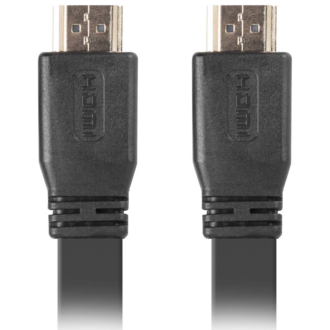 Cable HDMI Lanberg CA-HDMI-21CU-0010-BK HDMI 2.0 macho 4k PLANO de 1m Negro