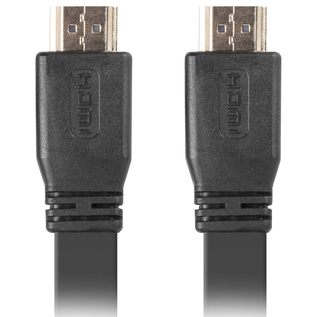 Kabel HDMI 2.0 ze zlaczem meskim typu A na zlacze meskie typu A Ultra HD 4k, plaski, 1.8 m, czarny