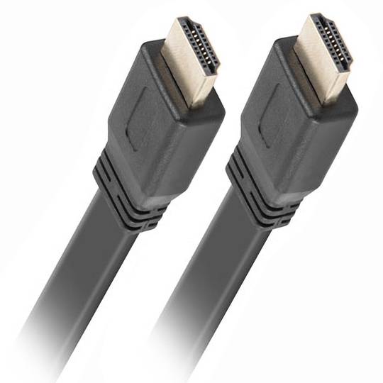 Kabel HDMI 2.0 ze zlaczem meskim typu A na zlacze meskie typu A Ultra HD 4k, plaski, 1.8 m, czarny