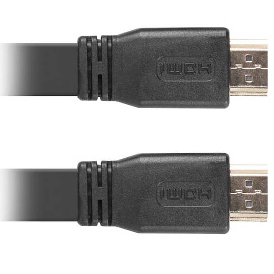 Kabel HDMI 2.0 ze zlaczem meskim typu A na zlacze meskie typu A Ultra HD 4k, plaski, 1.8 m, czarny