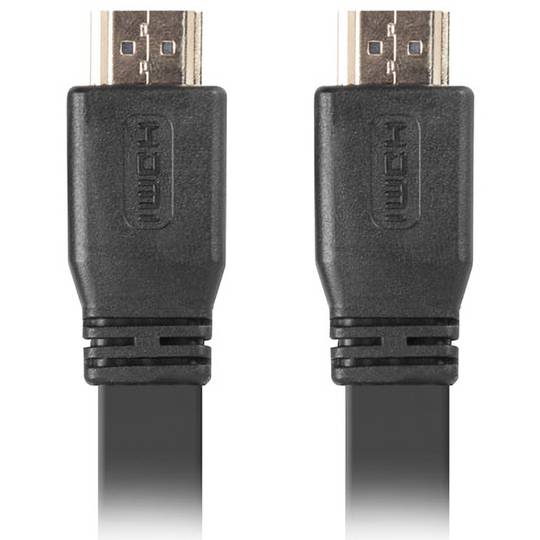 Kabel HDMI 2.0 ze zlaczem meskim typu A na zlacze meskie typu A Ultra HD 4k, plaski, 1.8 m, czarny