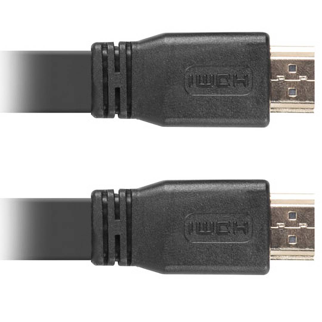 Câble HDMI 2.0 avec connecteur mâle type A vers connecteur mâle type A Ultra HD 4k Plat 5m Noir