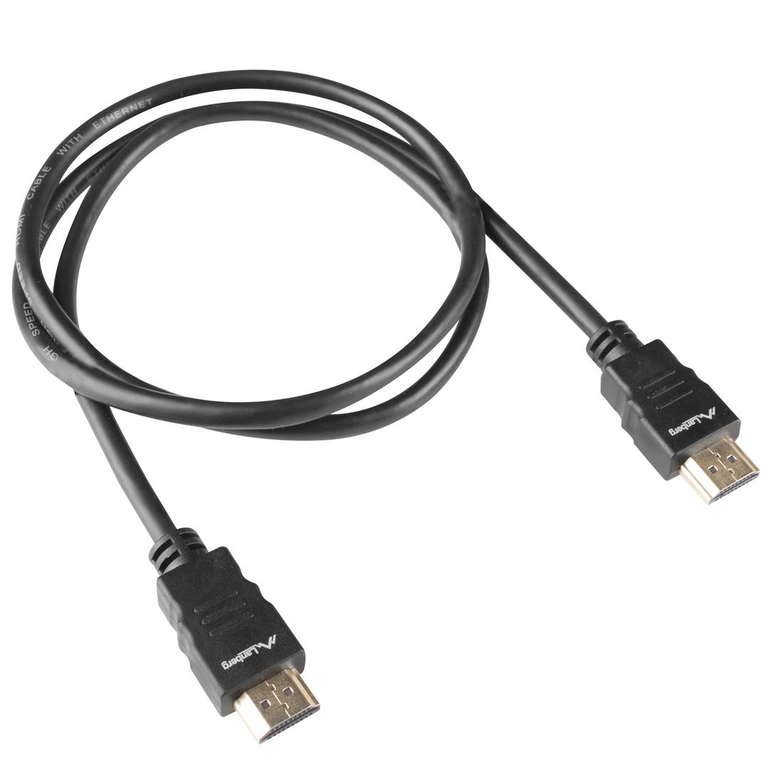 Cable HDMI v1.4 macho a macho de 1 m de color negro de Lanberg CA-HDMI-15CC-0010-BK