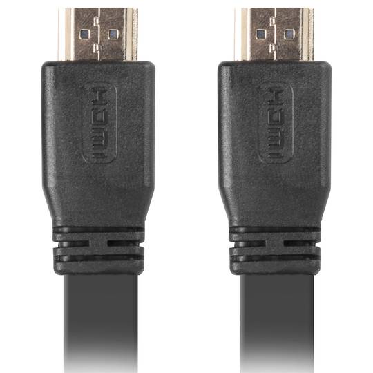 Cabo HDMI 2.0 com conector macho tipo A para conector macho tipo A Ultra HD 4k Flat 0.5m preto