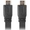 Cabo HDMI 2.0 com conector macho tipo A para conector macho tipo A Ultra HD 4k Flat 0.5m preto