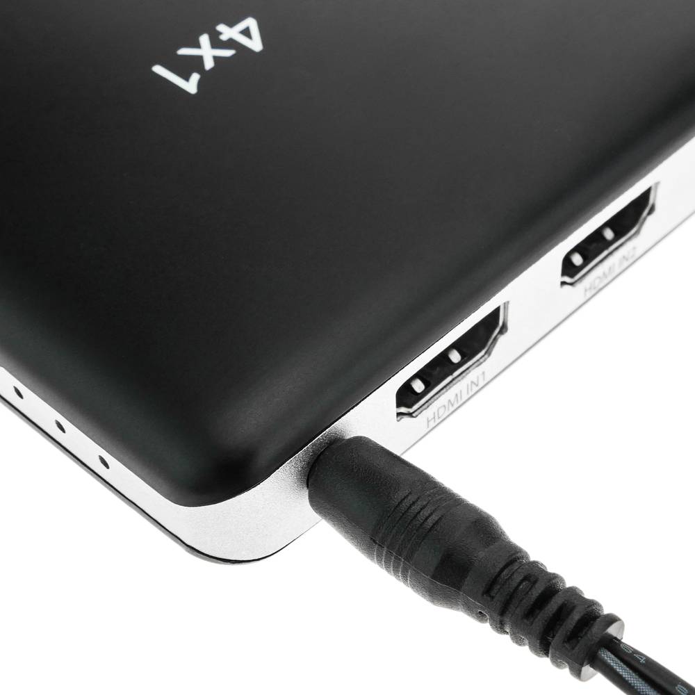 HDMI 4K selector with 4 input ports and 1 output port