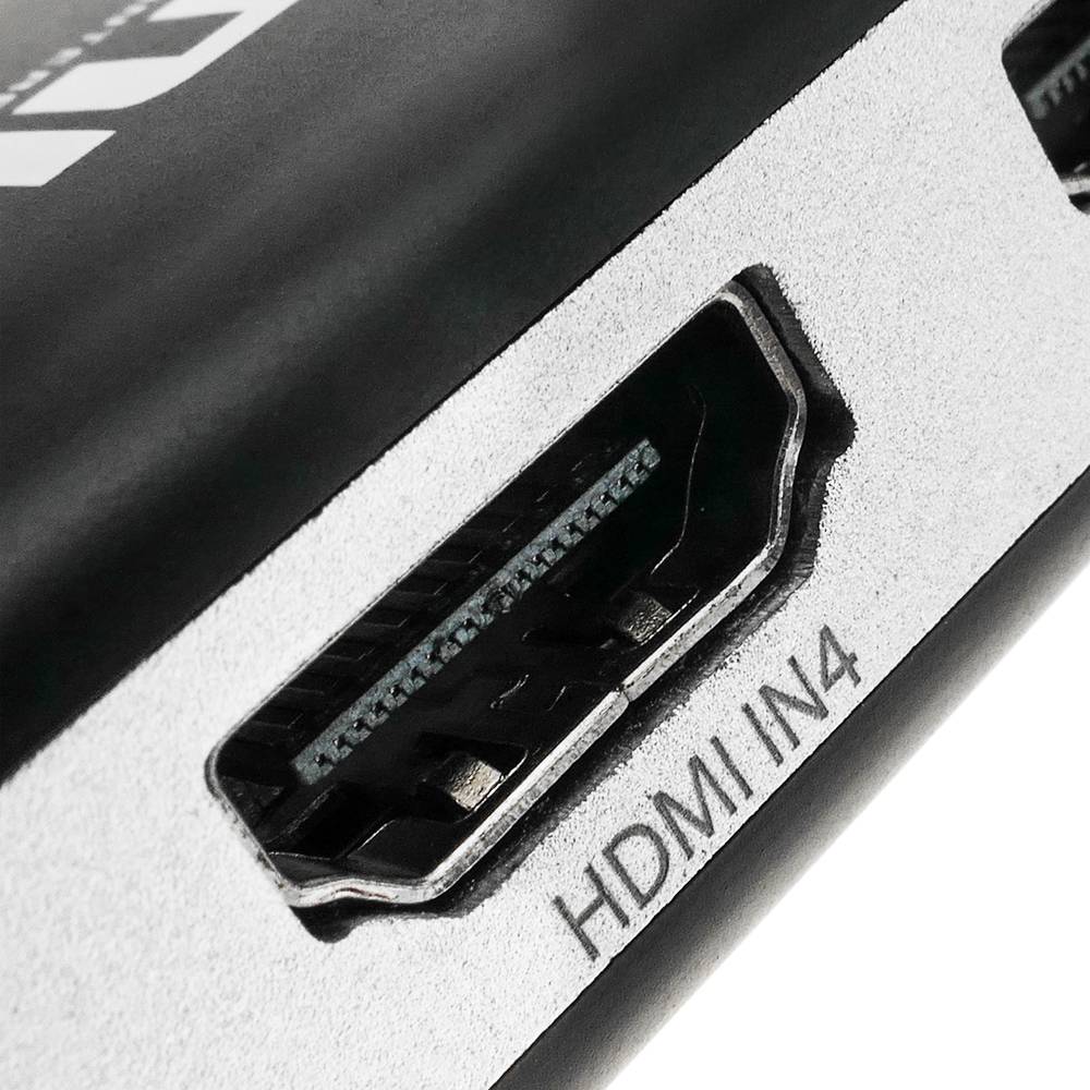 HDMI 4K selector with 4 input ports and 1 output port