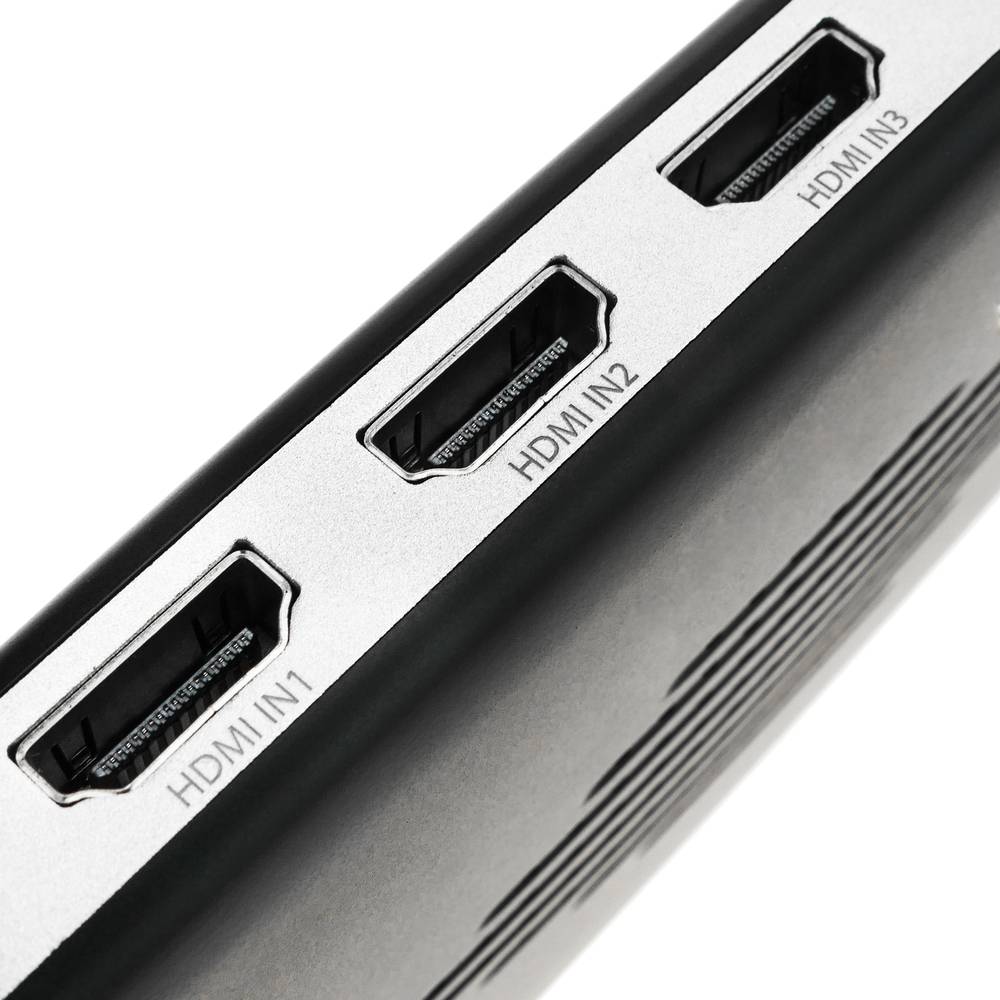 HDMI 4K selector with 4 input ports and 1 output port