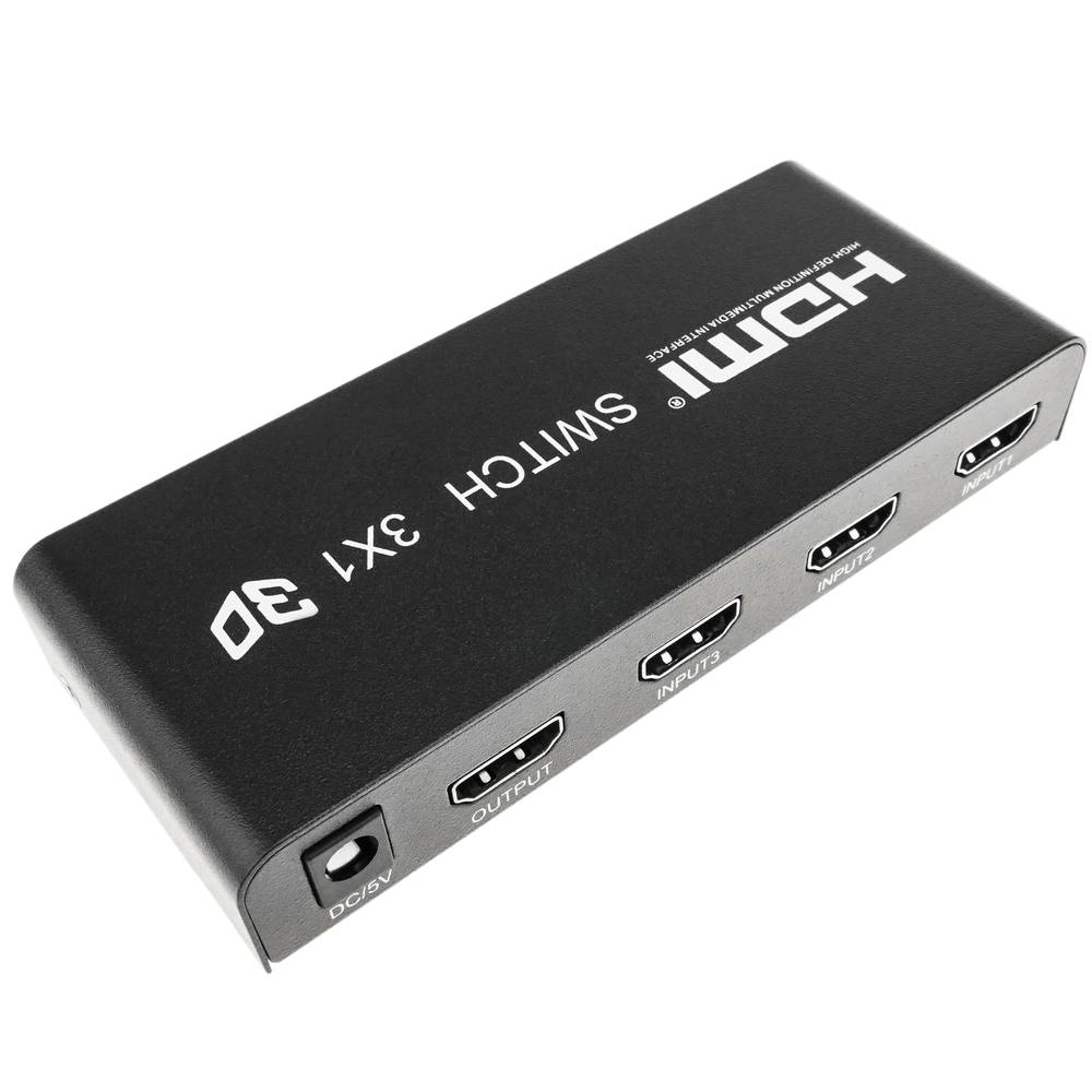 Commutateur HDMI 3x1 avec 3 entrées et 1 sortie - Cablematic
