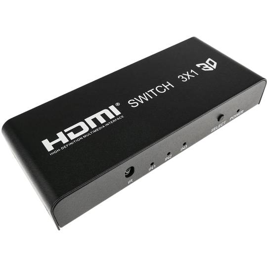 HDMI selector with remote control (3 IN to 1 OUT)
