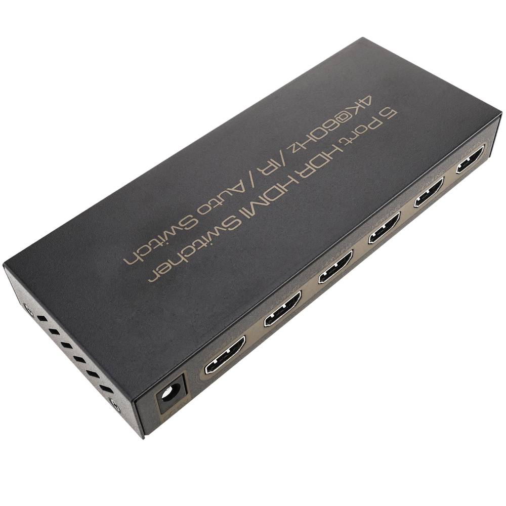 HDMI-Switch mit Fernbedienung 5 Eingänge und 1 Ausgang 4K