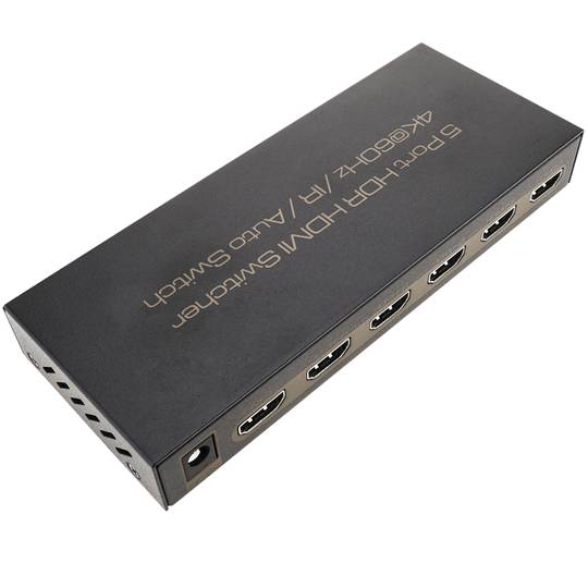 HDMI-Switch mit Fernbedienung 5 Eingänge und 1 Ausgang 4K