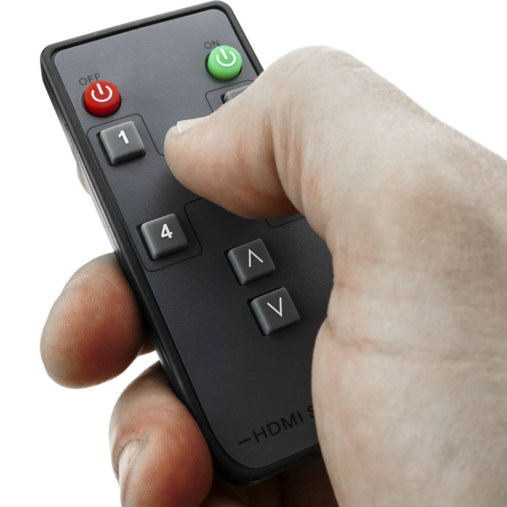 HDMI-Switch mit Fernbedienung 5 Eingänge und 1 Ausgang 4K