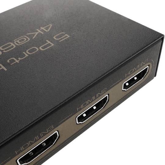 HDMI-Switch mit Fernbedienung 5 Eingänge und 1 Ausgang 4K