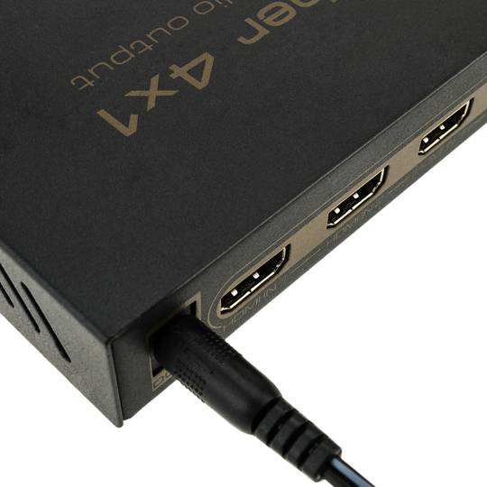 Przełącznik HDMI z 4 wejściami audio na 1 wyjście HDMI i 1 analogowe wyjście audio