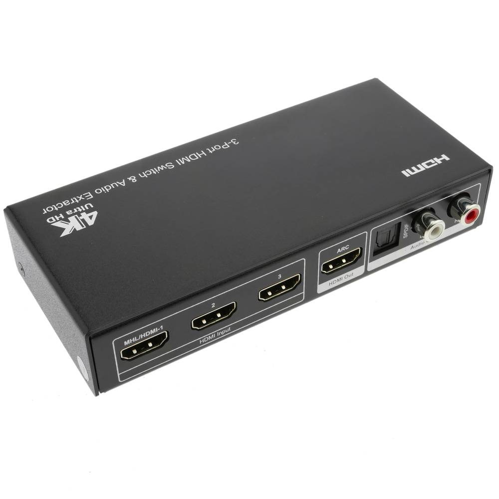 Sélecteur HDMI Commutateur 3 ports UltraHD 4K FullHD 1080p ARC SPDIF