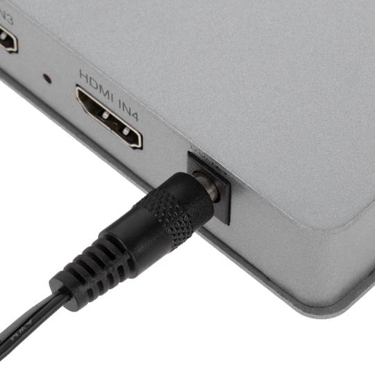 Seletor matriz HDMI com áudio de 4 entradas 1 saída e com controle remoto